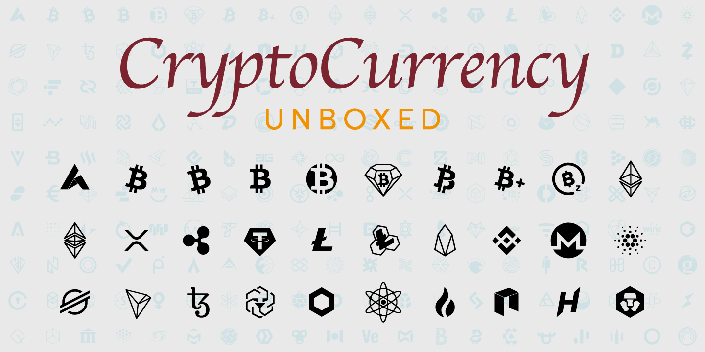 Przykład czcionki Cryptocurrency Box